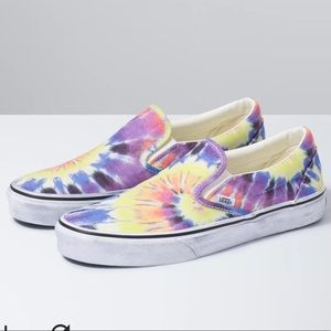 Tie Dye Slip On Vans Shoes